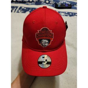 Three In Red University of Georgia Bulldogs Football 2021 Champions Hat New